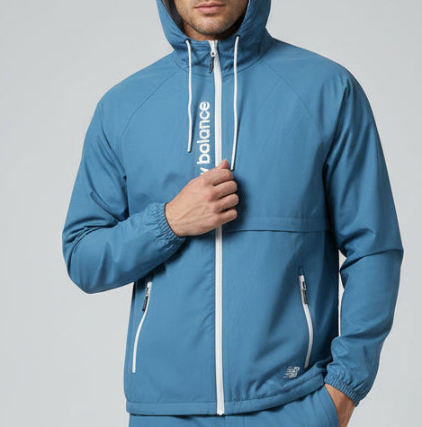 New Balance Tech Jacket Quilted Comfort  Full Zip with Pockets Light Blue