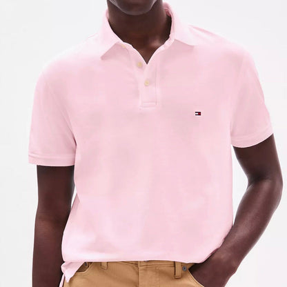 T.O.m-M.Y H.I.L.F.I.G.E.R Polo THE ORIGINAL FITTED PIQUE SS RUGGER Pink/Black