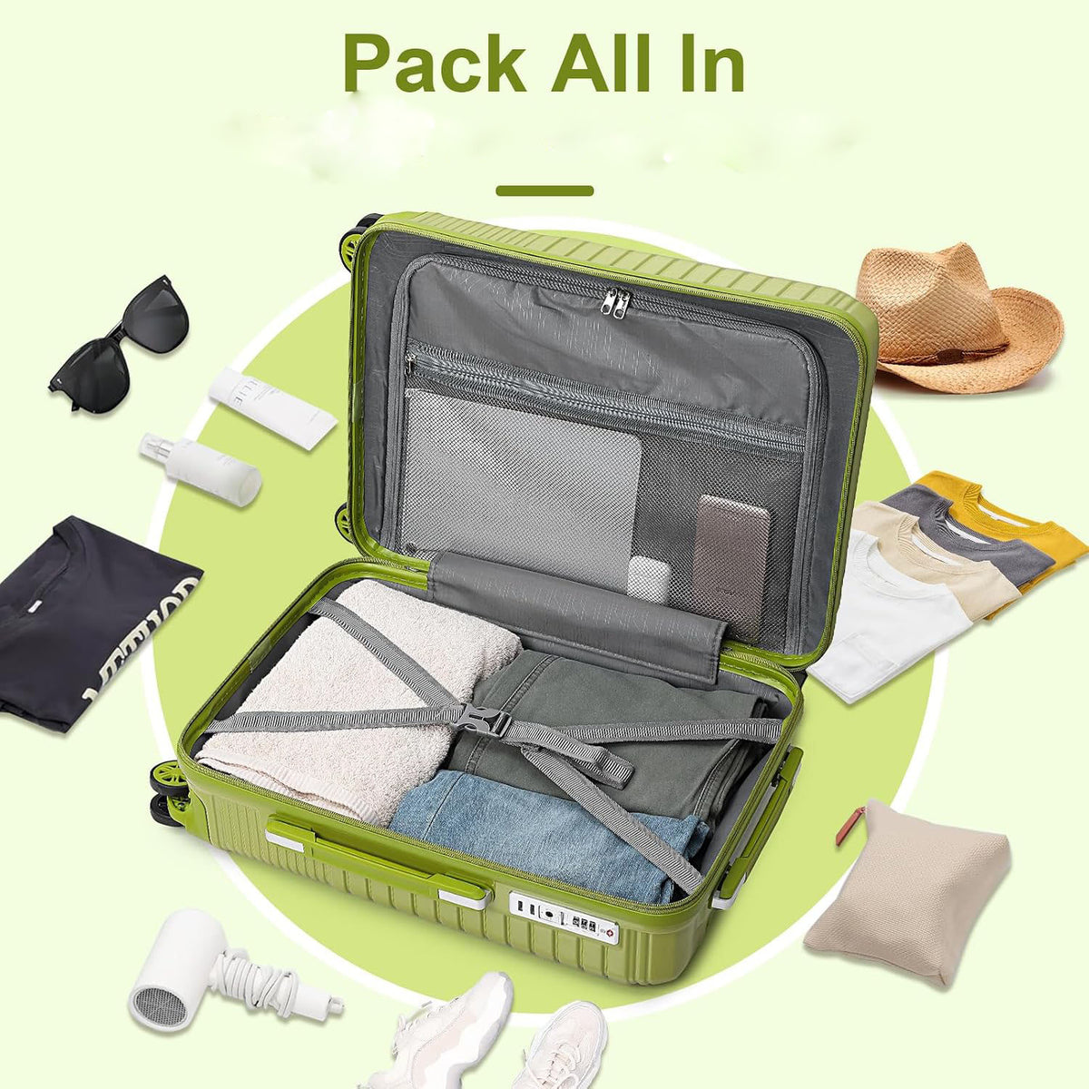 S-E-A C-H-O-I-C-E LUGGAGE BAG LIGHT GREEN (40L)