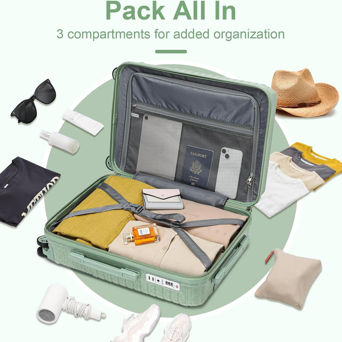 S-E-A C-H-O-I-C-E LUGGAGE BAG GEYAO  GREEN (40L)