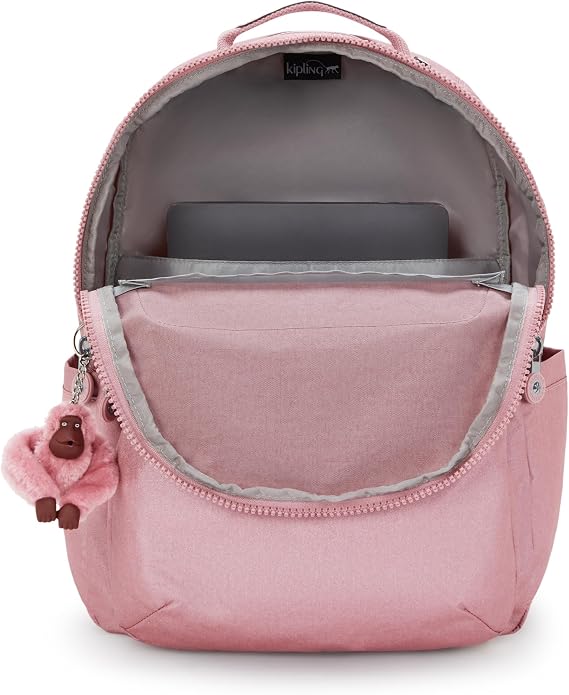 K.I.P.L.I-N.G BACKPACK KI5210 METALLIC SILVER  SPLICING