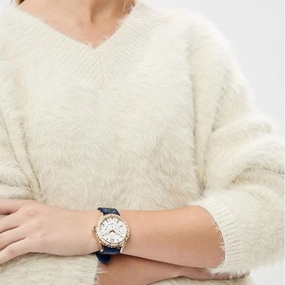 G-U-E-S-S WATCH W1096L4 DARK BLUE ROSE GOLD FOR WOMEN