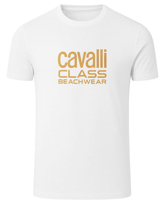 C.A.V-A.L.L.I C.L.A.S.S T-shirt White/Blue/Black - Gold
