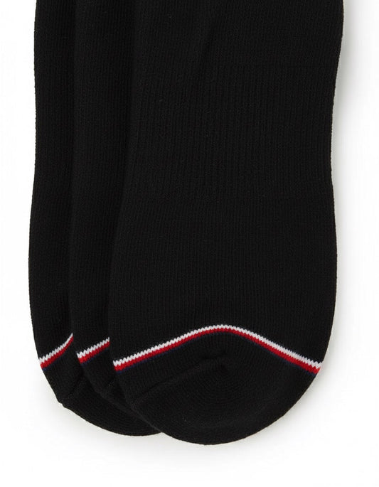 T.o.m.m.y H.i.l.f.i.g.e.r Cotton Cushion Quarter Cut Socks Pack of 3 Black
