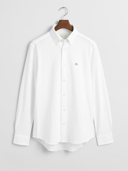 G.a-N.T Reg Jersey Pique shirt White