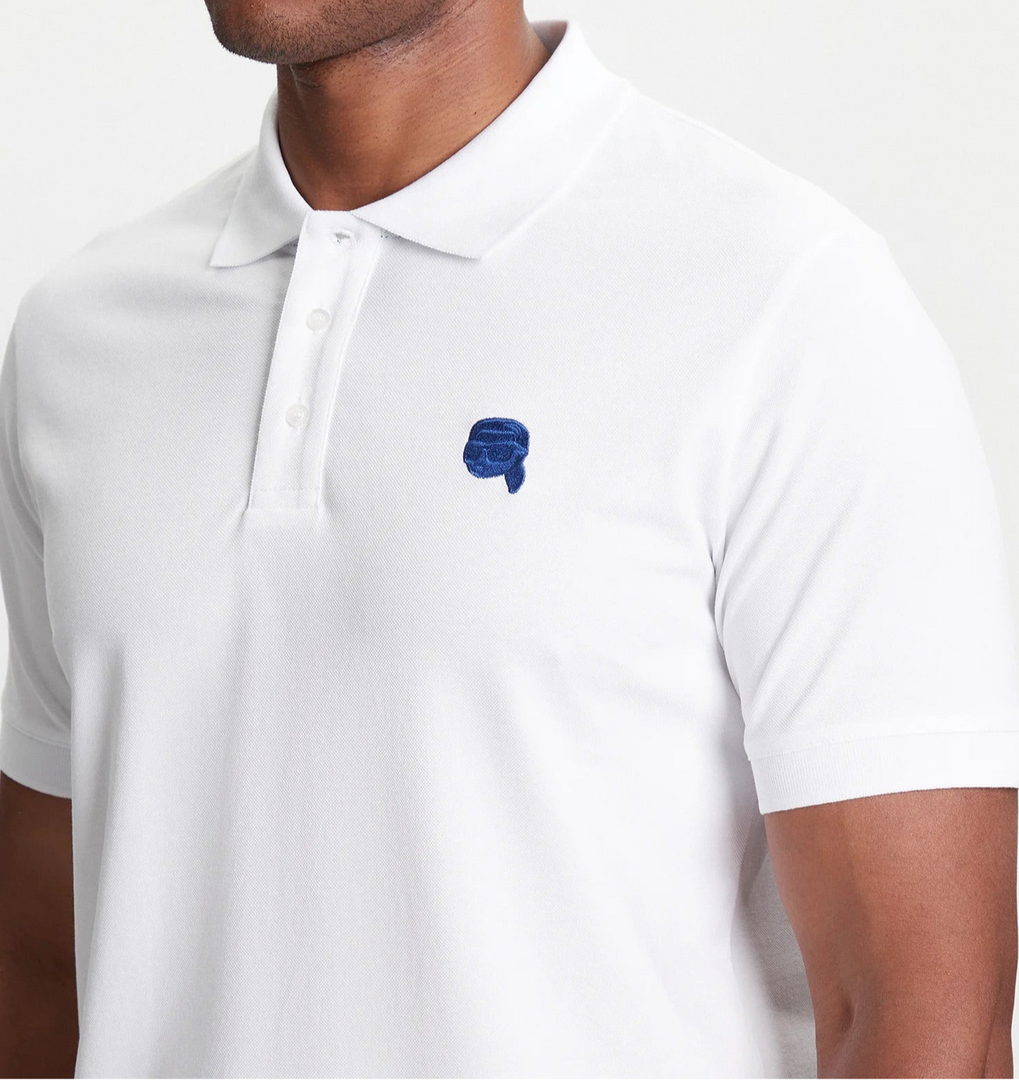 K.a.R.L L.A.G.E.R.F.E.L.D Polo Shirt (White / Gray)