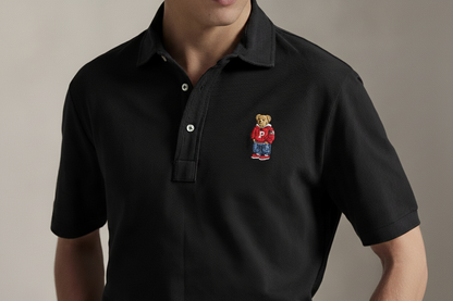 P.O.L.O R.A.L.P.H L.A.U.R.E.N Custom Fit Polo Bear Mesh Polo Shirt