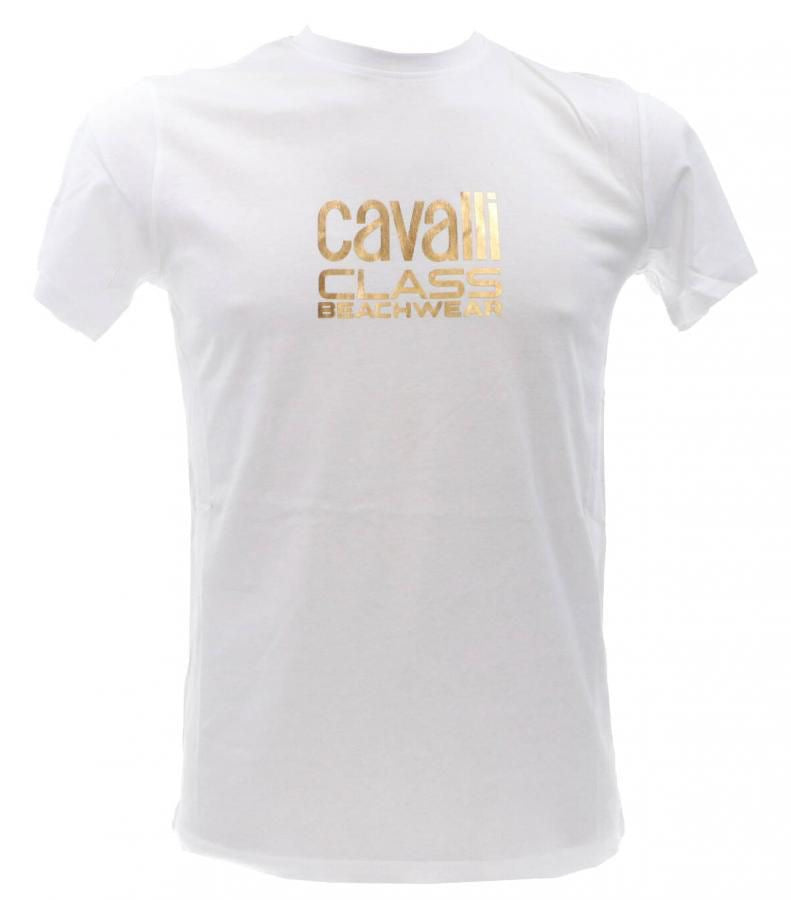 C.A.V-A.L.L.I C.L.A.S.S T-shirt White/Blue/Black - Gold