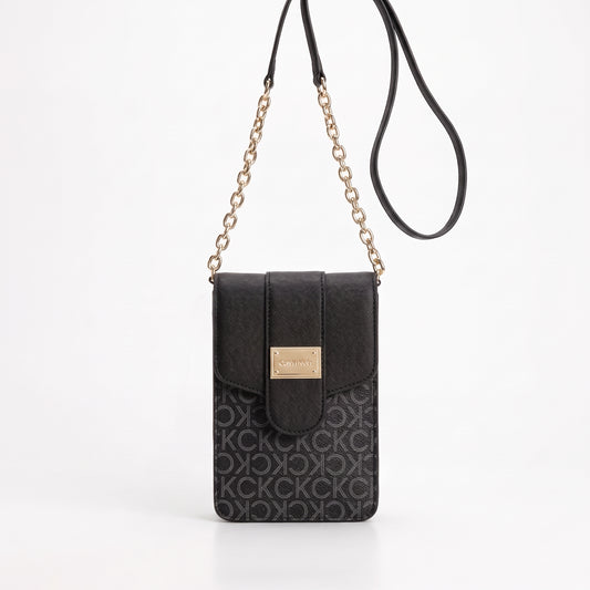 CALVIN KLEIN Phone BAG BLACK MONOGRAM FOR WOMEN in Egypt