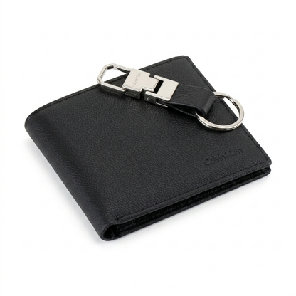 C-A-L-V-I-N K-L-E-I-N WALLET&KEY CHAIN BLACK FOR MEN