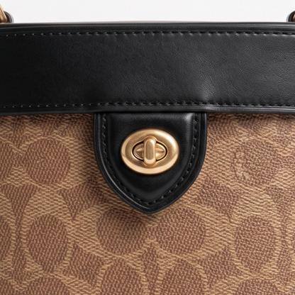 C-O-A-C-H MAKEUP BAG CBQ35 HAVAN MONOGRAM&BLACK FOR WOMEN