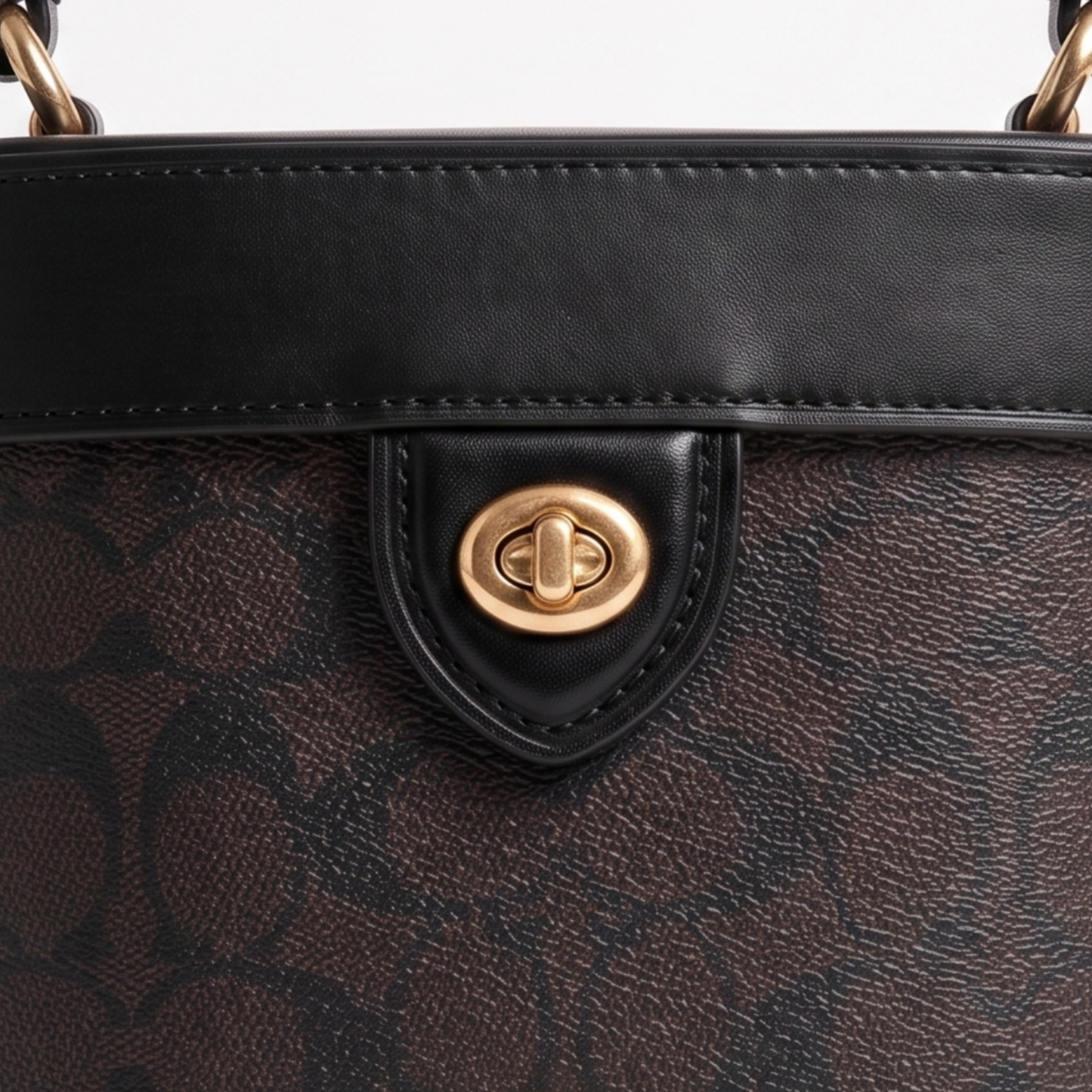 C-O-A-C-H MAKEUP BAG CBQ35 BROWN MONOGRAM&BLACK FOR WOMEN