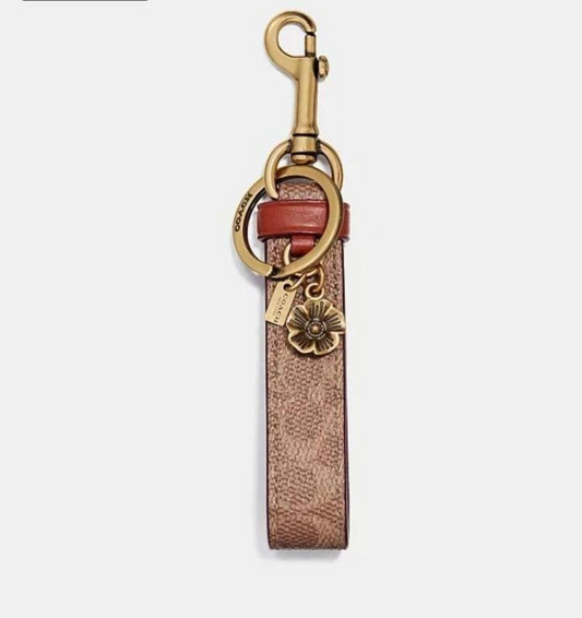 C-O-A-C-H Loop Key Fob In Signature Canvas