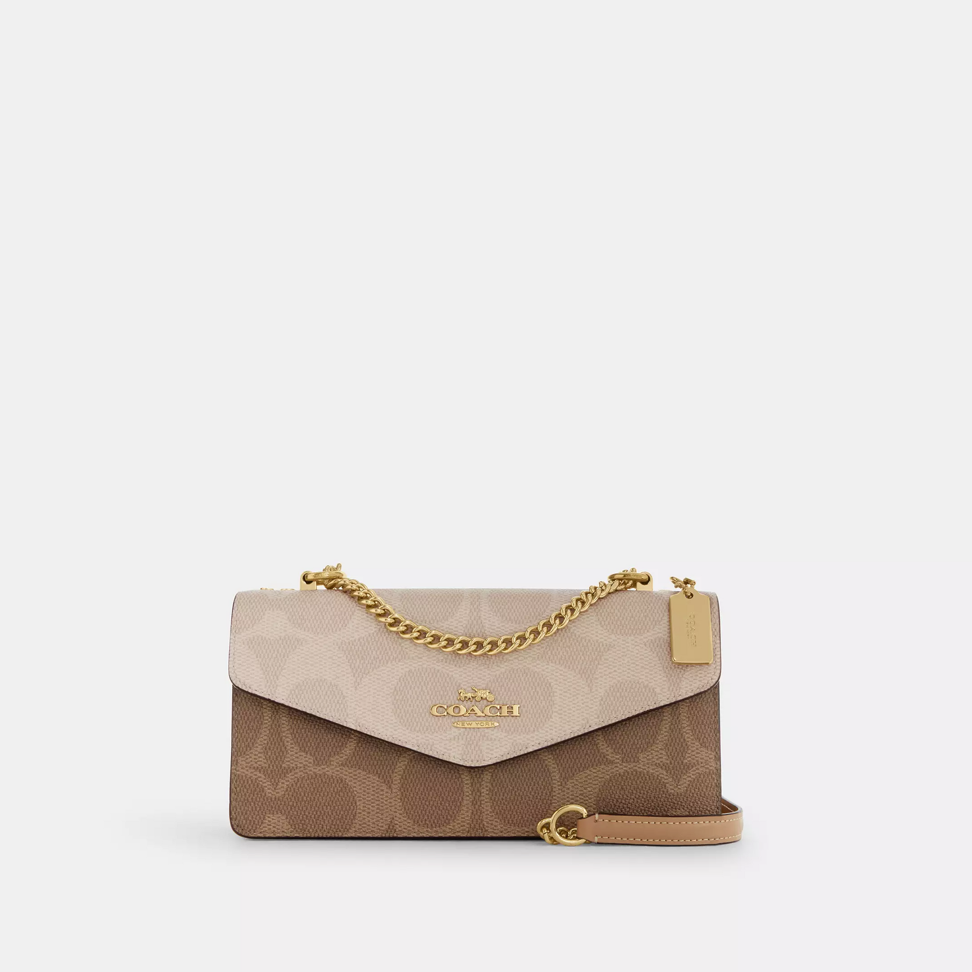 COACH CROSSBODY BAG CB198 BEIGE&BROWN MONOGRAM FOR WOMEN in Egypt