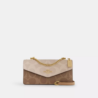 COACH CROSSBODY BAG CB198 BEIGE&BROWN MONOGRAM FOR WOMEN in Egypt