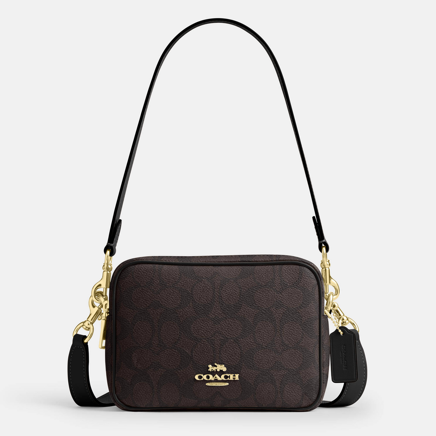 COACH CROSSBODY BAG CEK69 BROWN & BLACK MONOGRAM FOR WOMEN in Egypt