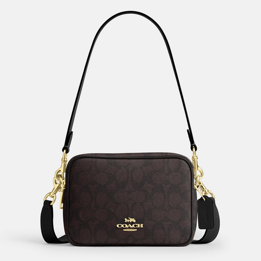 COACH CROSSBODY BAG CEK69 BROWN & BLACK MONOGRAM FOR WOMEN in Egypt