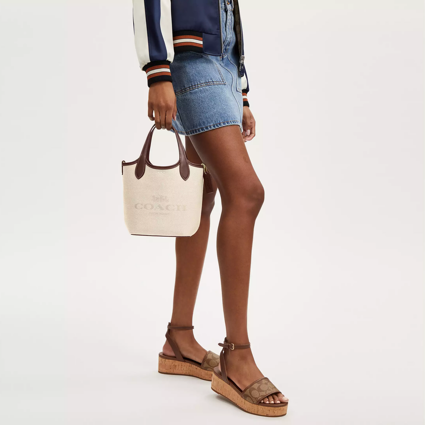 COACH CROSSBODY BAG CR169 BEIGE&BROWN FOR WOMEN in Egypt