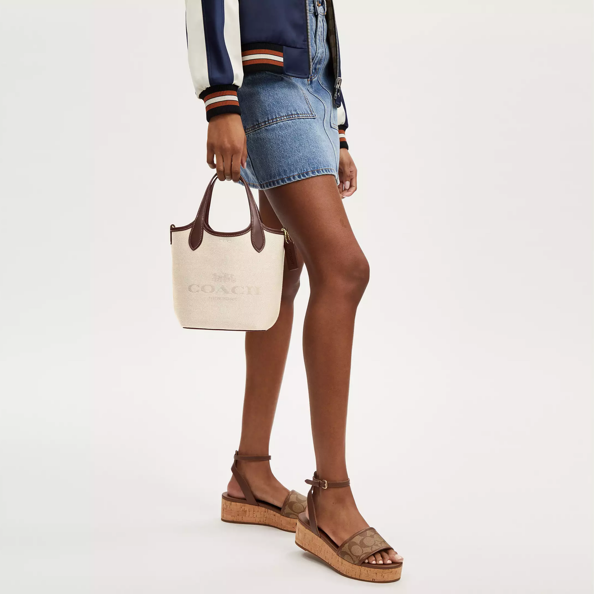 COACH CROSSBODY BAG CR169 BEIGE&BROWN FOR WOMEN in Egypt