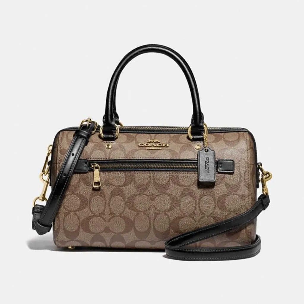 COACH CROSSBODY BAG F83607 HAVAN MONOGRAM&BLACK  FOR WOMEN in Egypt