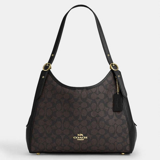 COACH SHOULDER BAG CAQ87 BROWN&BLACK MONOGRAM FOR WOMEN in Egypt