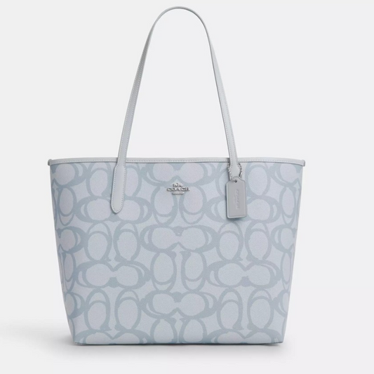 COACH SHOULDER BAG CBH89 ICE BLUE MONOGRAM FOR WOMEN in Egypt