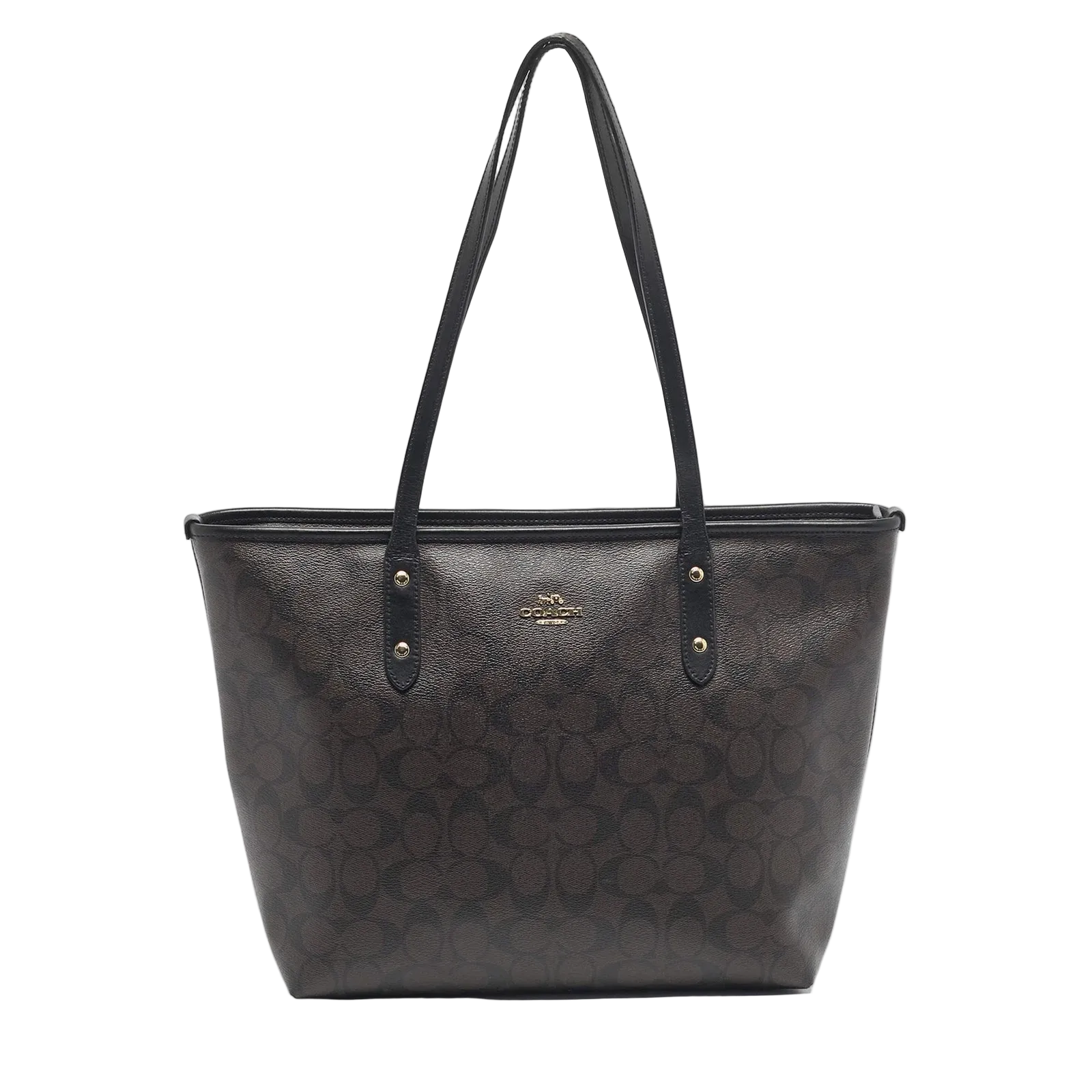 COACH SHOULDER BAG CCQ28 BROWN - BLACK MONOGRAM FOR WOMEN in Egypt