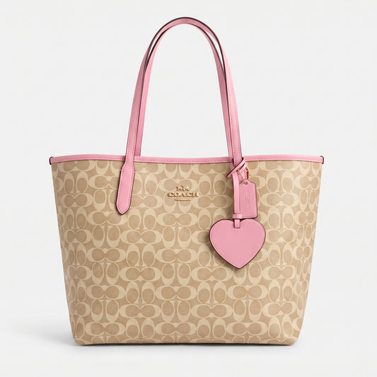 COACH SHOULDER BAG CV976 BEIGE MONOGRAM FOR WOMEN in Egypt