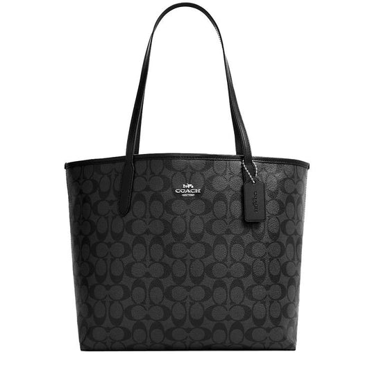 COACH SHOULDER BAG F5696 BLACK MONOGRAM FOR WOMEN in Egypt