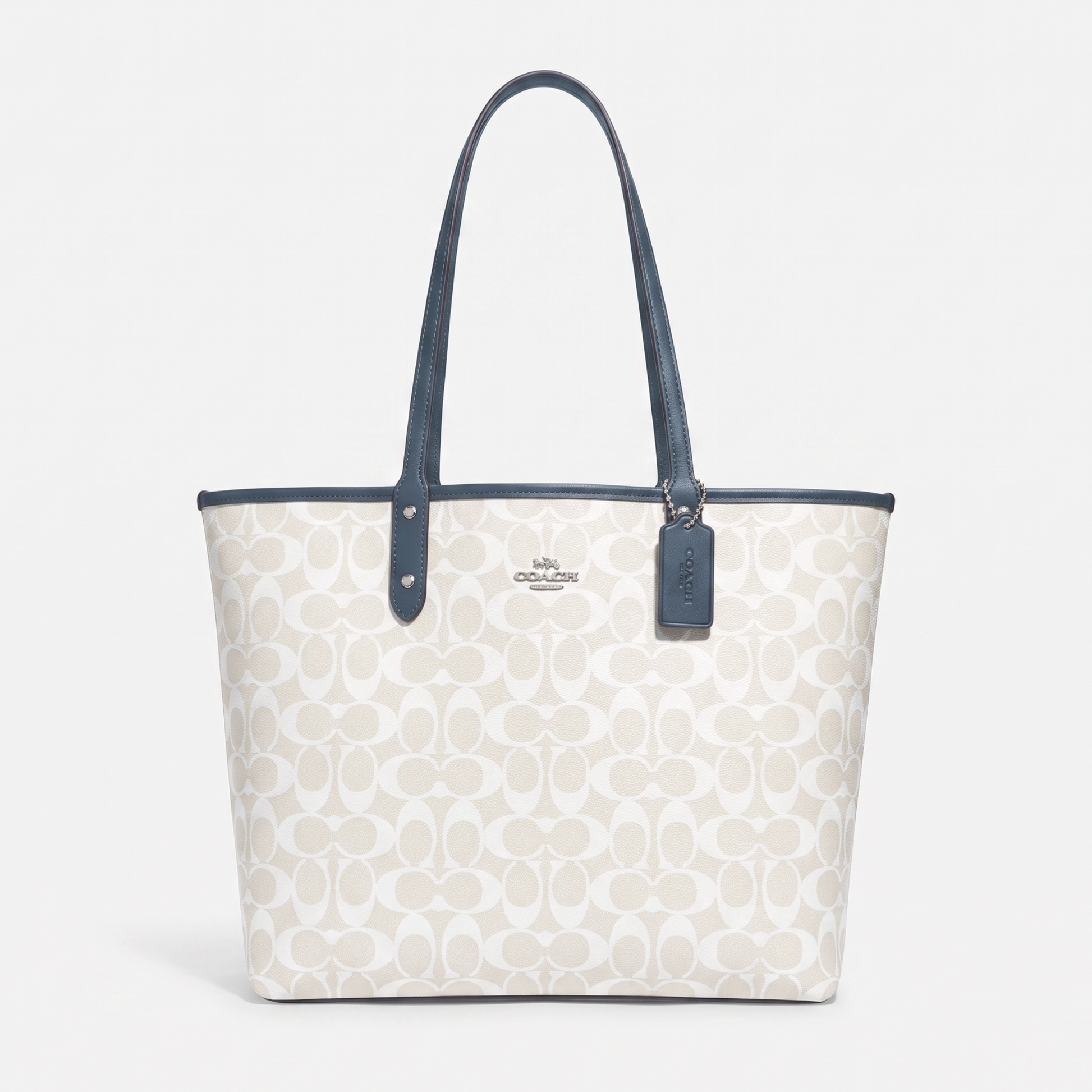 COACH SHOULDER BAG Reversible 91361 WHITE&BLUE FOR WOMEN in Egypt