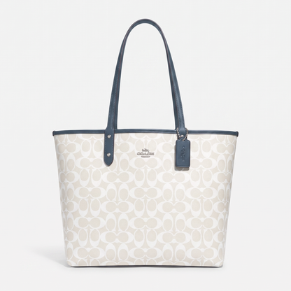 COACH SHOULDER BAG Reversible 91361 WHITE&BLUE FOR WOMEN in Egypt