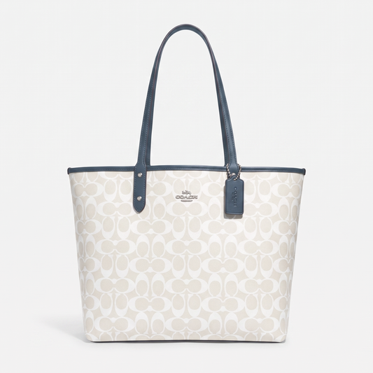 COACH SHOULDER BAG Reversible 91361 WHITE&BLUE FOR WOMEN in Egypt