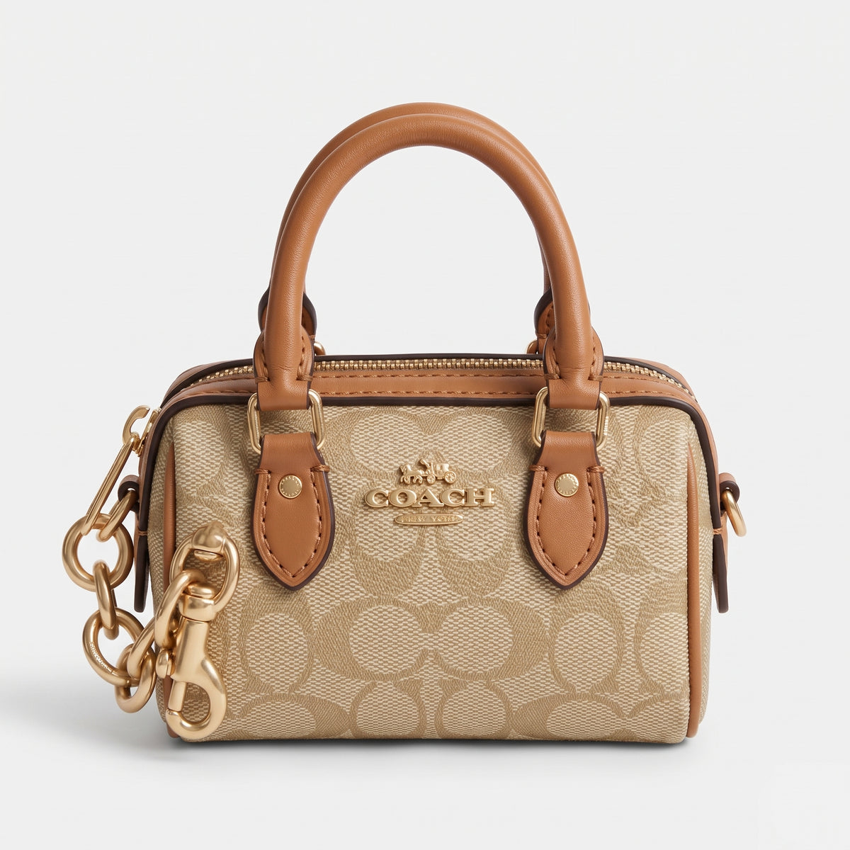 COACH WALLET & KEY CHAIN CU278 HAVAN&BEIGE FOR WOMEN in Egypt