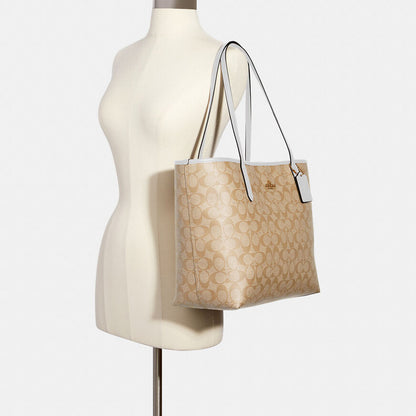 C-O-A-C-H TOTE BAG 5696 WHITE MONOGRAM FOR WOMEN