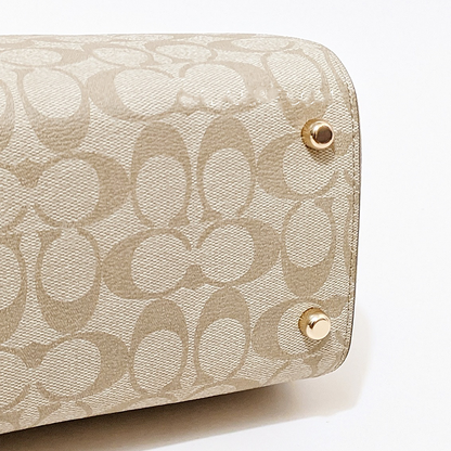 C-O-A-C-H CROSSBODY BAG F83607 BEIGE MONOGRAM&WHITE FOR WOMEN
