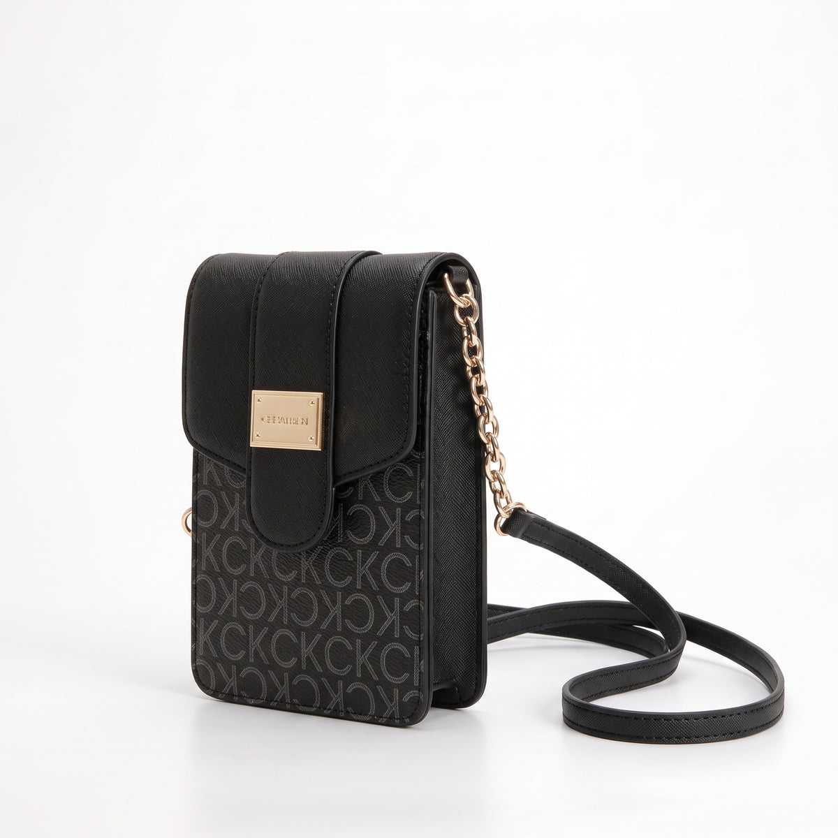 C-A-L-V-I-N K-L-E-I-N Phone BAG BLACK MONOGRAM FOR WOMEN