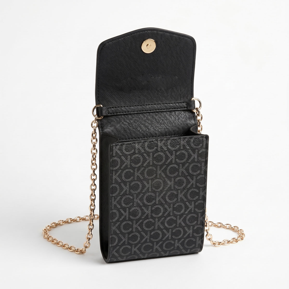 C-A-L-V-I-N K-L-E-I-N Phone BAG BLACK MONOGRAM FOR WOMEN