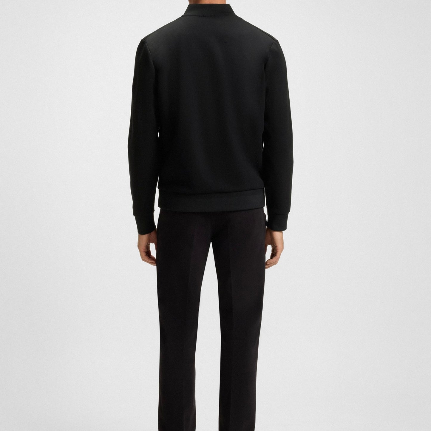 B.O.S.S ZIP-UP SWEATSHIRT WITH PADDED FRONT Black / Dark Blue Original jacket