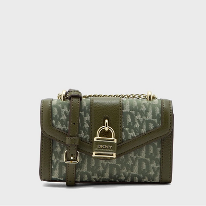 DKNY CROSSBODY BAG GREEN MONOGRAM FOR WOMEN in Egypt