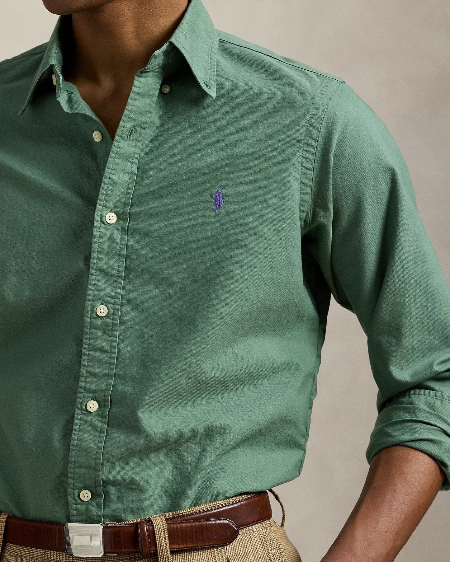 P.o.l.o R.a.l.p.h L.a.u.r.e.n icon logo custom fit shirt in Green