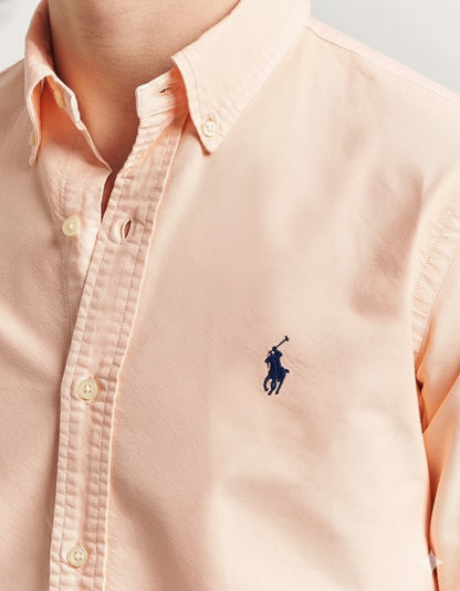P.o.L.O R.A.L.P.H L.A.U-R.E.N Garment-Dyed Oxford Shirt Custom Fit Amber