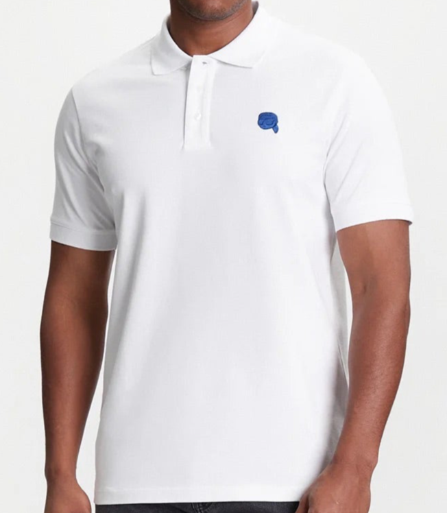K.a.R.L L.A.G.E.R.F.E.L.D Polo Shirt (White / Gray)