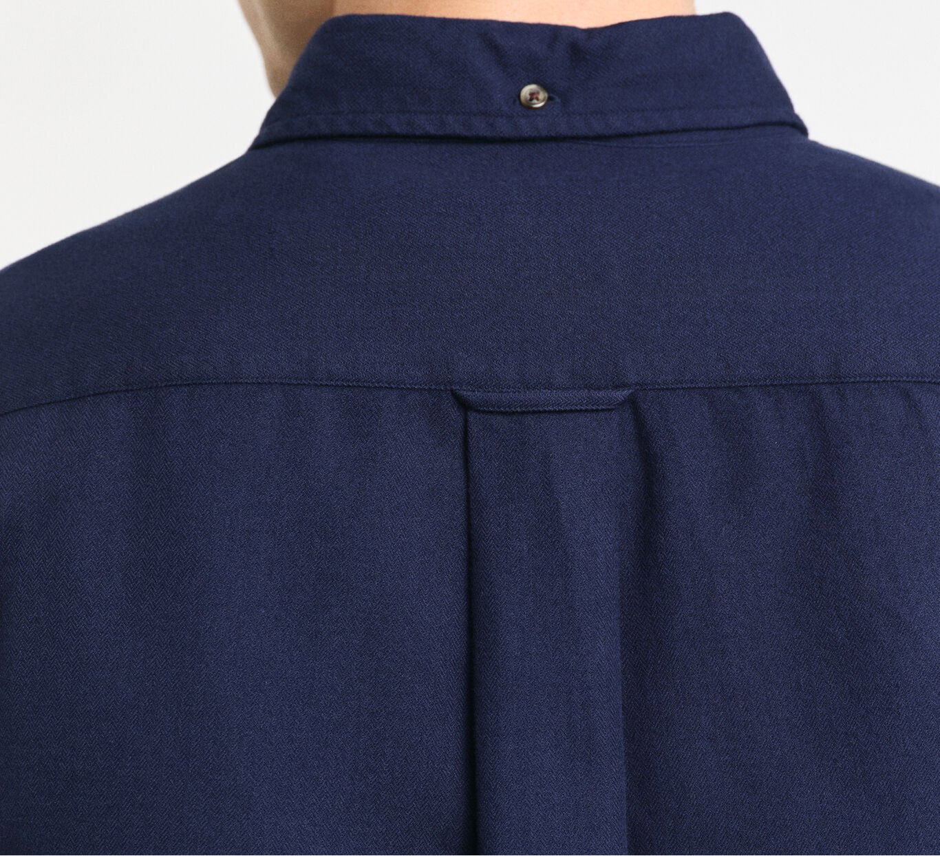 G.a-n.t Reg Herringbone Flannel Shirt blue Marine