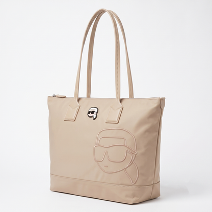 K.A-R.L L.A.G.E-R.F.E.L.D SHOULDER BAG BEIGE FOR WOMEN