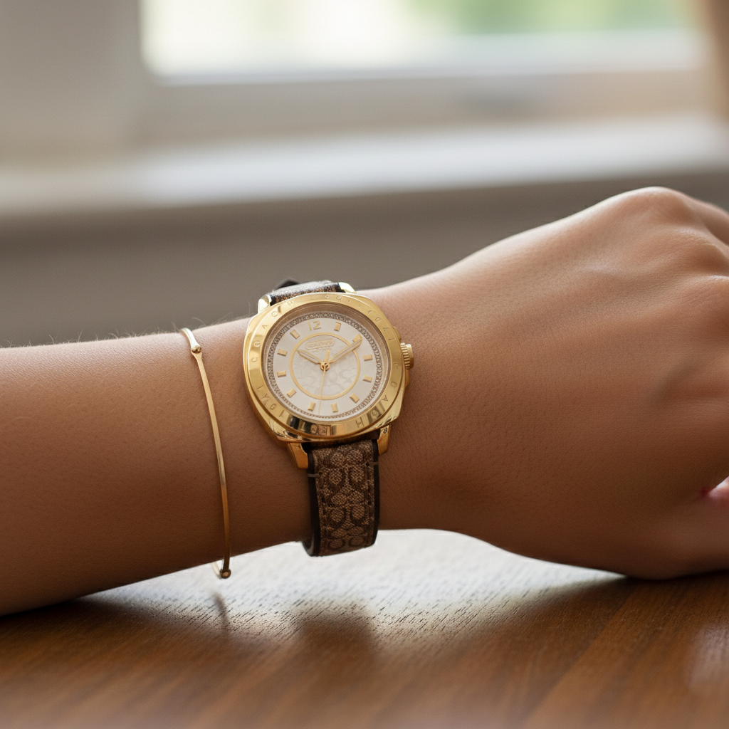 C-O-A-C-H WATCH GOLD FOR WOMEN