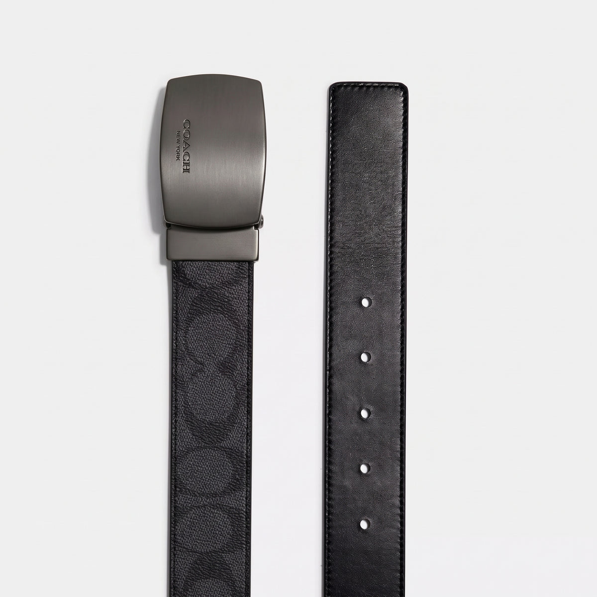 C-O-A-C-H BELT F64839 REVERSIBLE BLACK & BLACK MONOGRAM