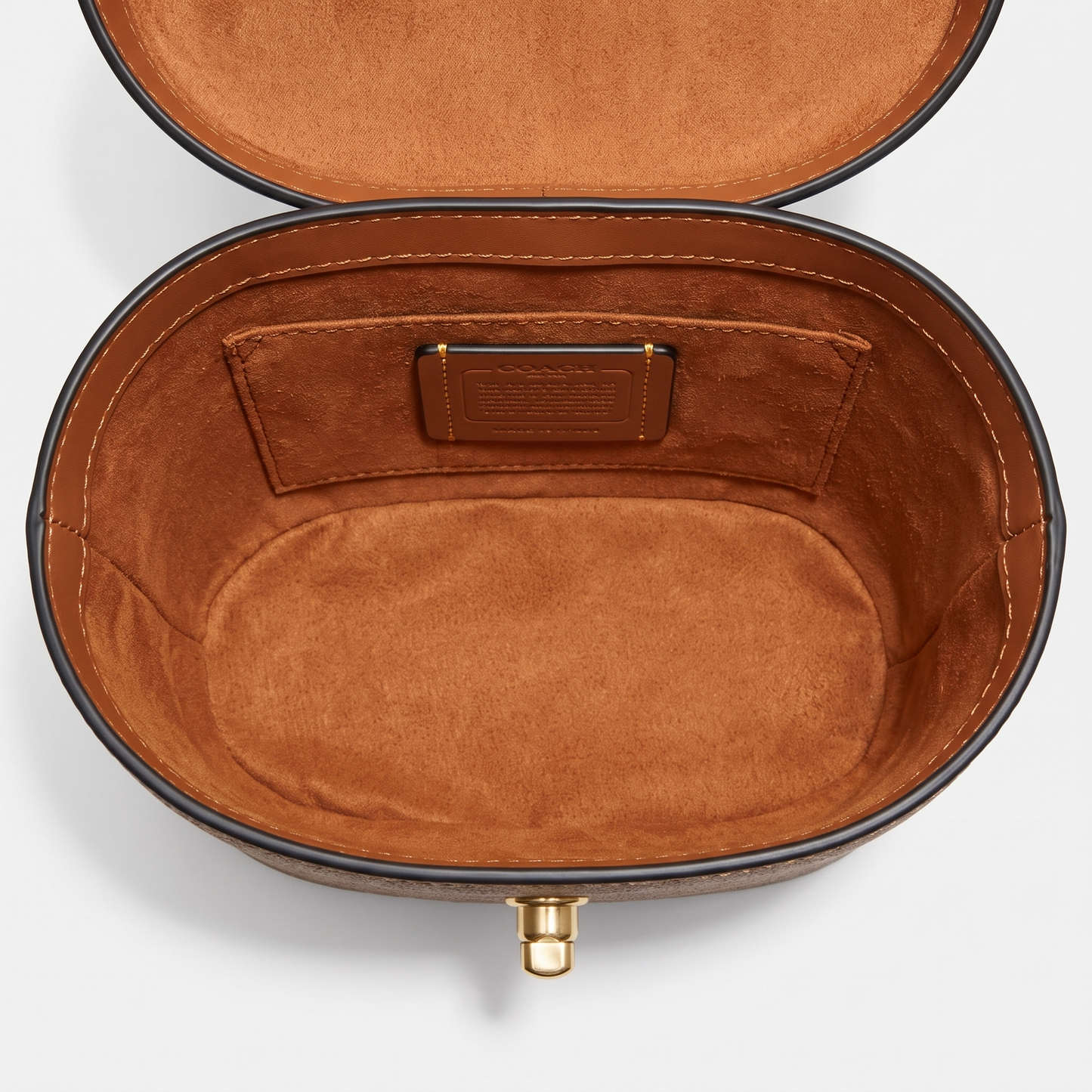 C-O-A-C-H MAKEUP BAG CBQ35 BROWN MONOGRAM&BLACK FOR WOMEN