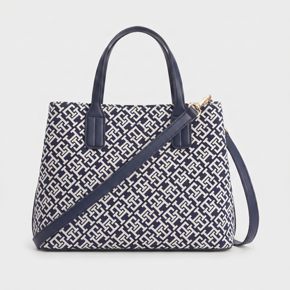 T.O.M-M.Y H.I.L.F-I.G.E.R CROSSBODY BAG NAVY MONOGRAM FOR WOMEN