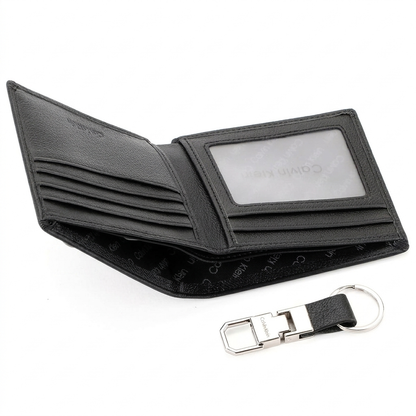 C-A-L-V-I-N K-L-E-I-N WALLET&KEY CHAIN BLACK FOR MEN