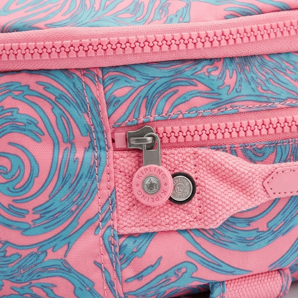K.I.P.L.I-N.G BACKPACK KI5210 WAVY PINK BLUE